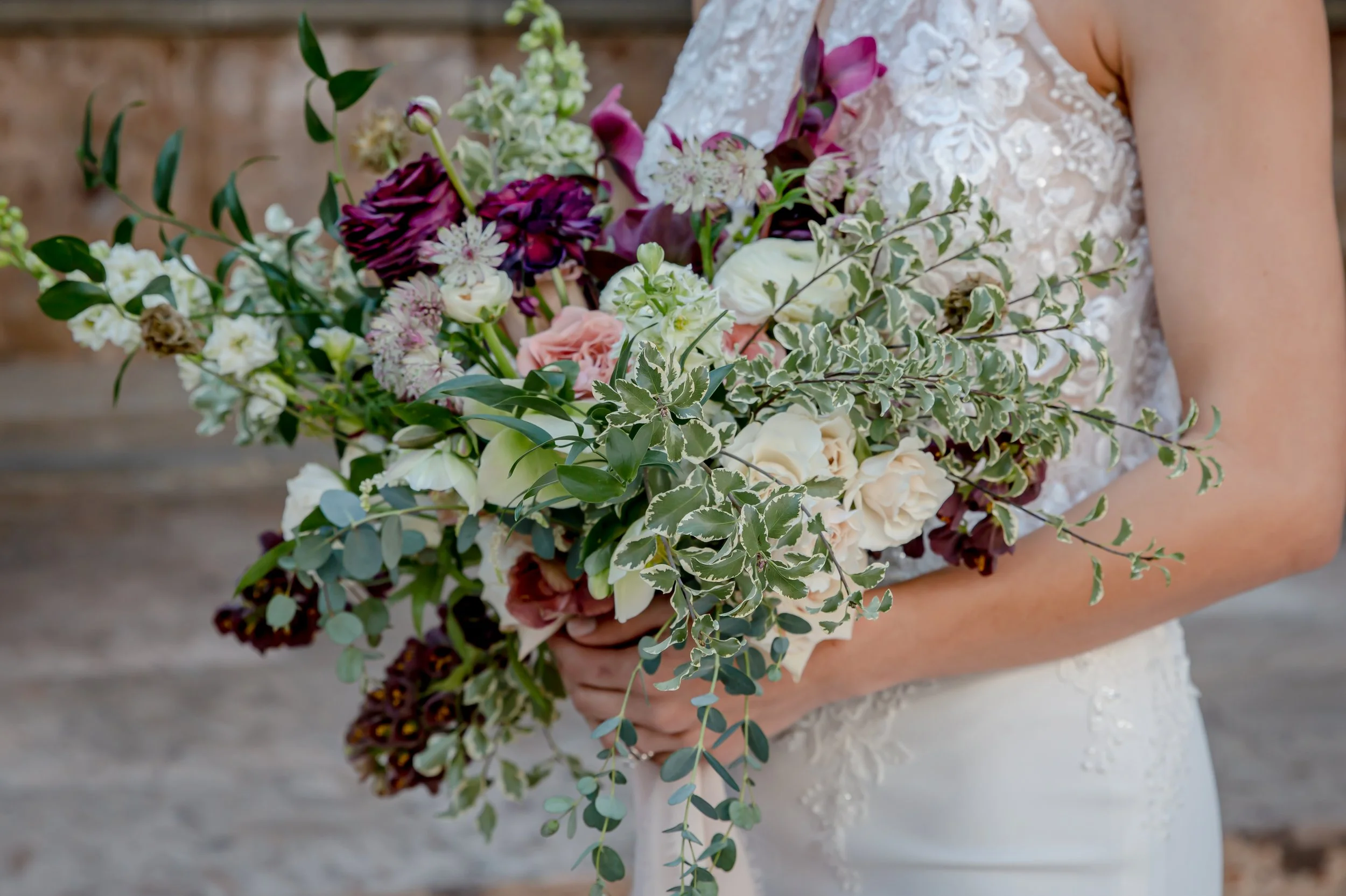 Bridal bouquet detail